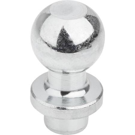 Kipp Ball End Pin DIN71803 For Angle Joint, D1=16, Form:B With Rivet Stud, Steel Galvanized K0713.1606